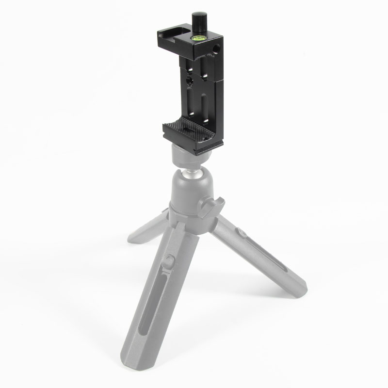 Stable Tripod Head Bracket Mobile Phone Holder Clip For Phone Flashlight Microphone With Spirit level Cold Shoe Mount Adapter
