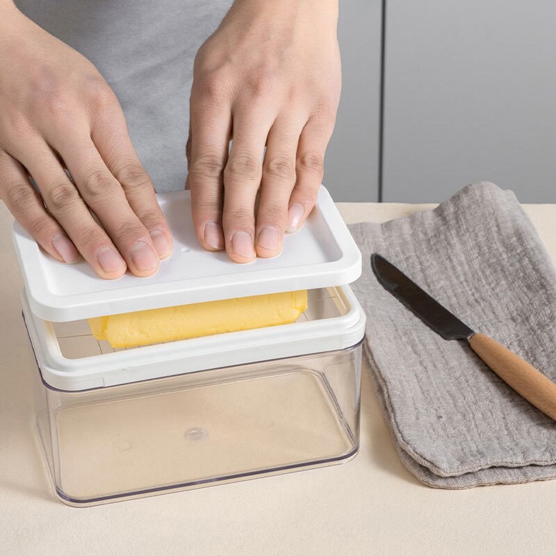 Boîte de stockage de beurre en plastique Transparent, conteneur serveur de coupe de fromage, garder le plateau de séparation séparateur de planche à fromage outils alimentaires