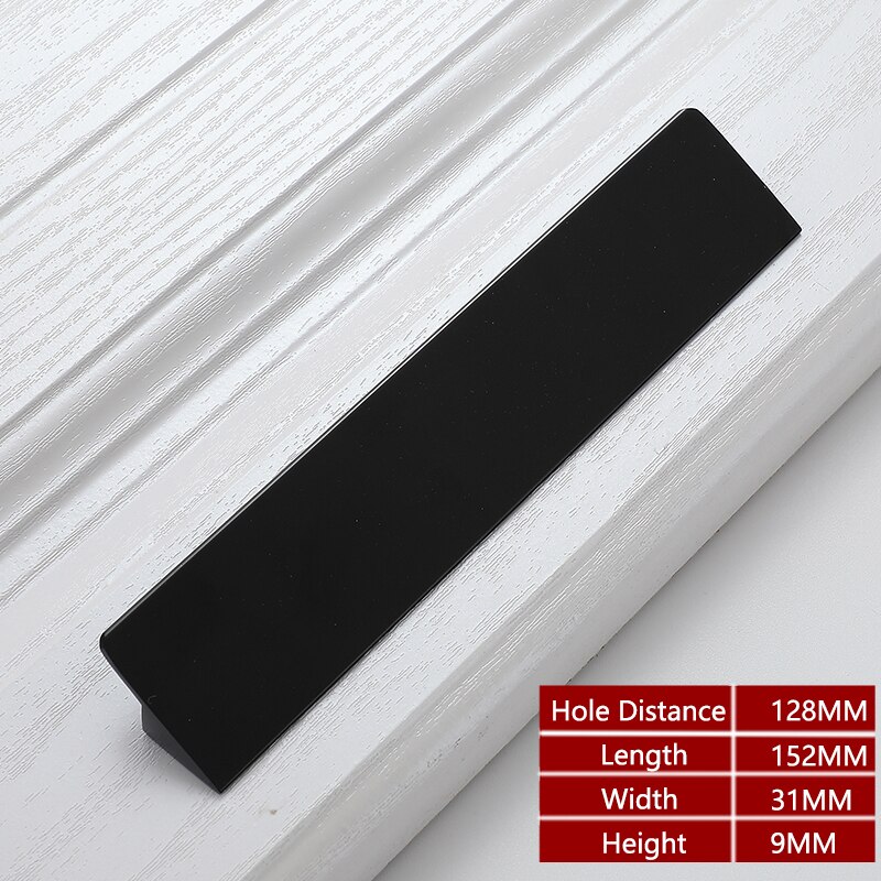 Yutoko modern svart skåp handtag fyrkantig möbel hårdvara rostfritt stål köksdörr knoppar skåp garderob låda drar: 227-128mm