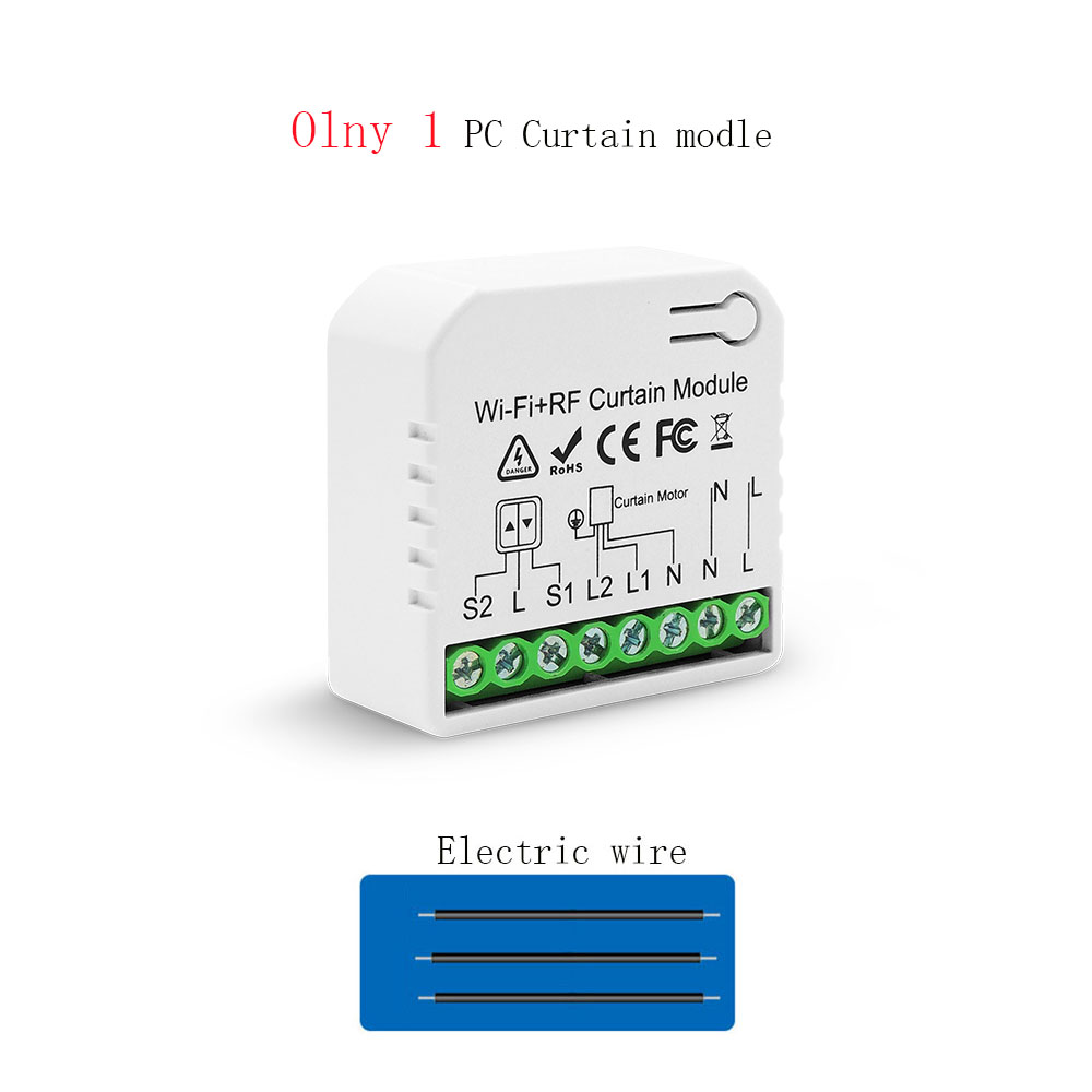 WiFi Tuya Smart Life 433Mhz Przełącznik kurtyny z 5 kanałami RF Pilot do elektrycznej rolety Google Home Alexa: Bundle6