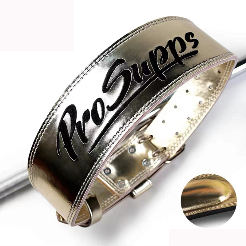 Cintura in pelle per sollevamento pesi Cintura per allenamento fitness Cintura per tutore in vita Protezione lombare tozzo Stacco bodybuilding Palestra Supporto per la schiena: L / nero