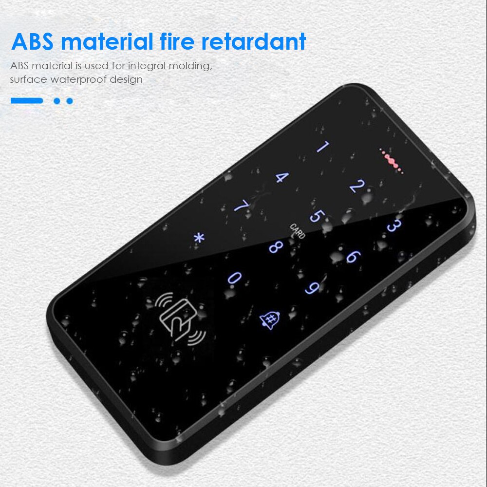 IP67 Waterproof Access Control Keypad Outdoor RFID Access Controller Touch Door Opener System Mobile NFC Card 125KHz Key Cards