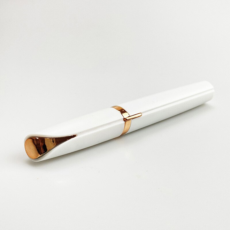 Electric eyebrow trimmer women's eyebrow shaver hair remover automatic eyebrow trimmer battery eyebrow trimming pen face razor: white-battery