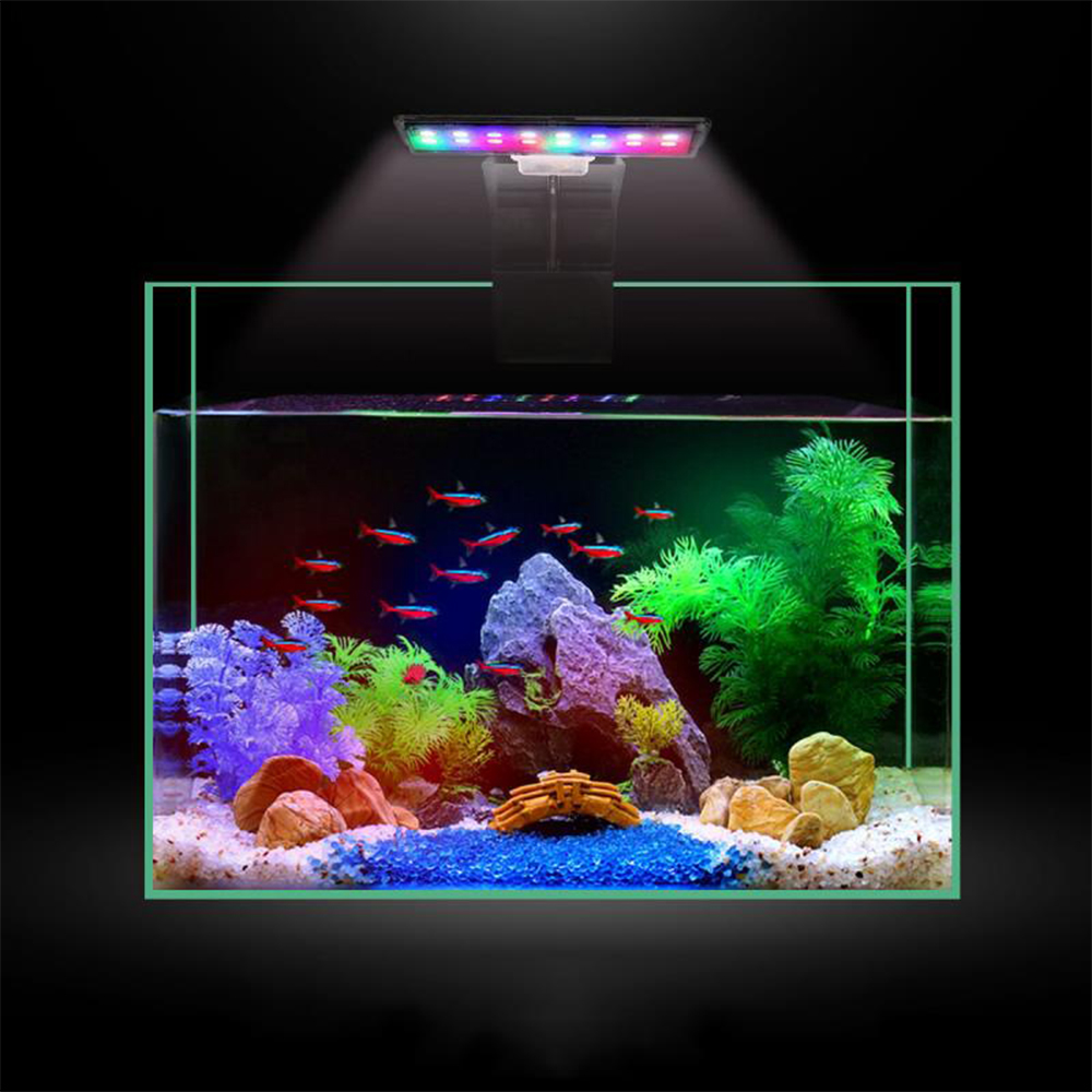 Justerbar 3 modes led akvarielys 5w 10w ferskvandsplanter vokse lys vandlamper vandtætte clip on lampe til akvarium