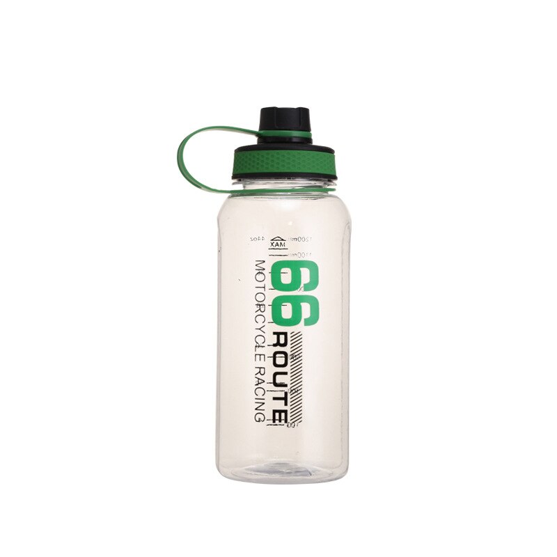 Høy kapasitet sport vannflaske direkte drikke eller halm frukt infusjonsflaske 1200ml bærbar lekkasjesikker gourde plast drikkevarer: 2