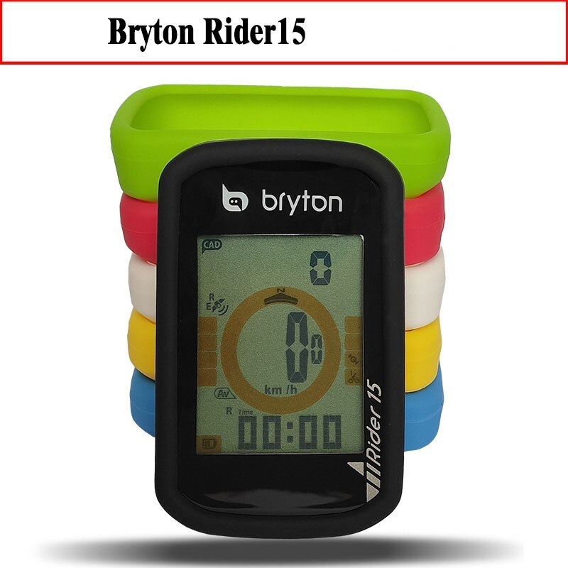 Cykelcykling  r15 computer stopur silikone gummi beskyttelsesetui smart cover med lcd-skærmfilm til bryton rider 15