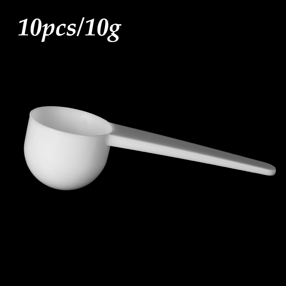 Cuchara medidora de plástico para cocina, pequeñas tazas de café, proteína, leche en polvo, Mini báscula de cocina, suministros para hornear, 1/3/5/10g, 10 Uds.: 10g