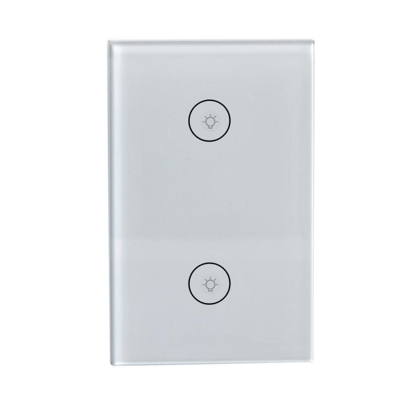 Smart Wifi Touch Switch Required Smart Home 1/2/3 Gang Light Switch Accessories Support Alexa Google Home Tuya App: white2gang