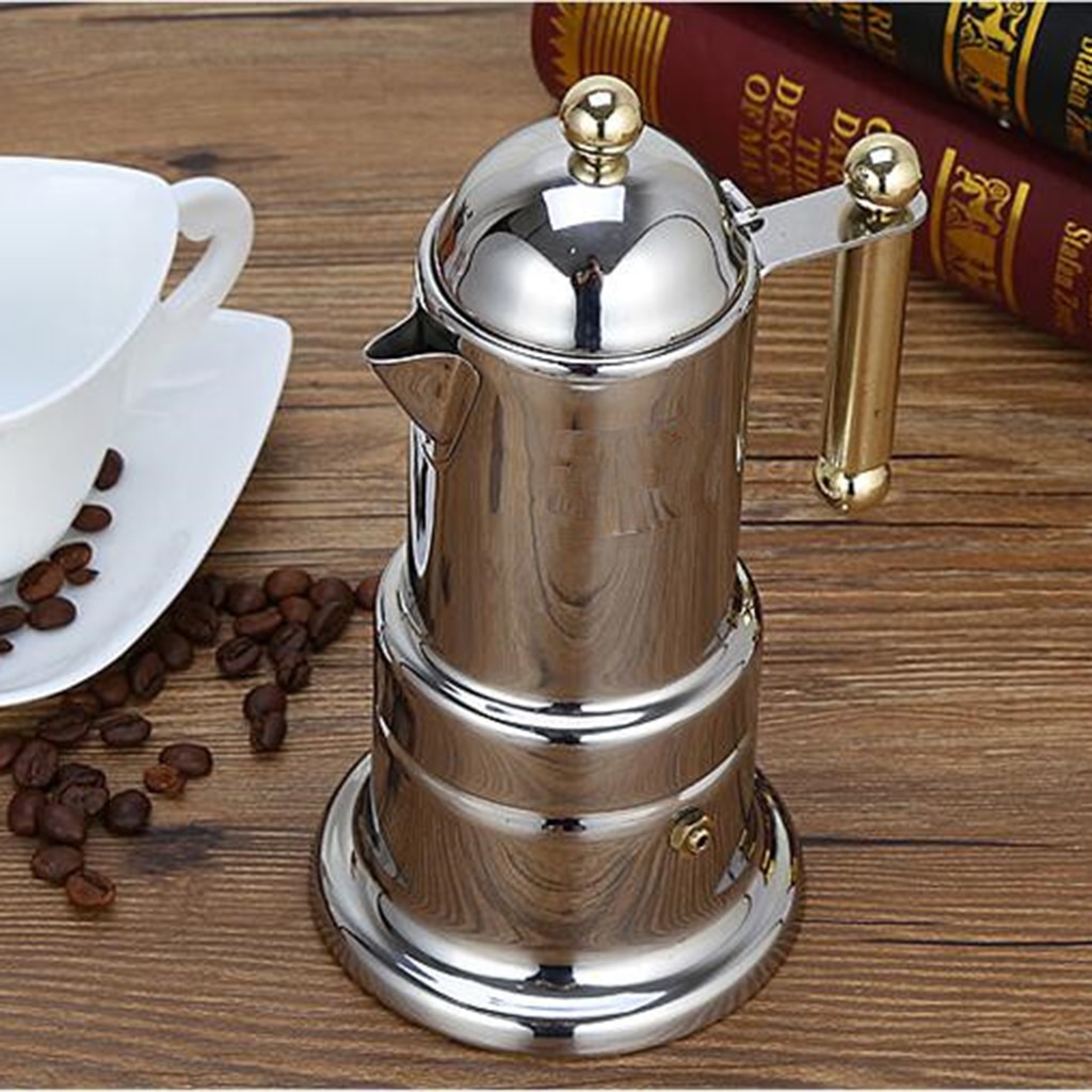 Italialainen espressokeitin -moka pot latte -kahvinkeitin liesitasolle induktioliedelle