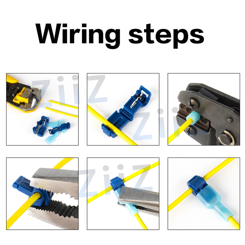 10 30 100Pcs T-Tap Connector Quick Electrical Cable Connector Snap Splice Lock Waterproof Crimp Wire Terminal blue yellow red