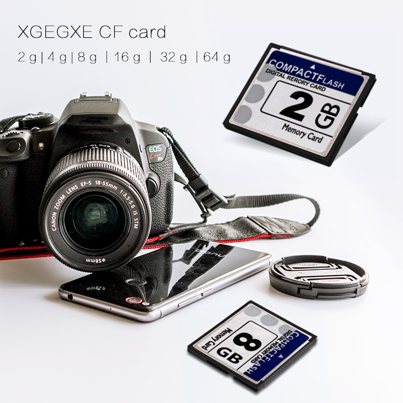 XGEGXE Cf-kaart Geheugenkaart 128MB 256MB 512MB 1GB 2GB 4GB 8GB 16GB 32GB Compact Flash Drive voor Camera