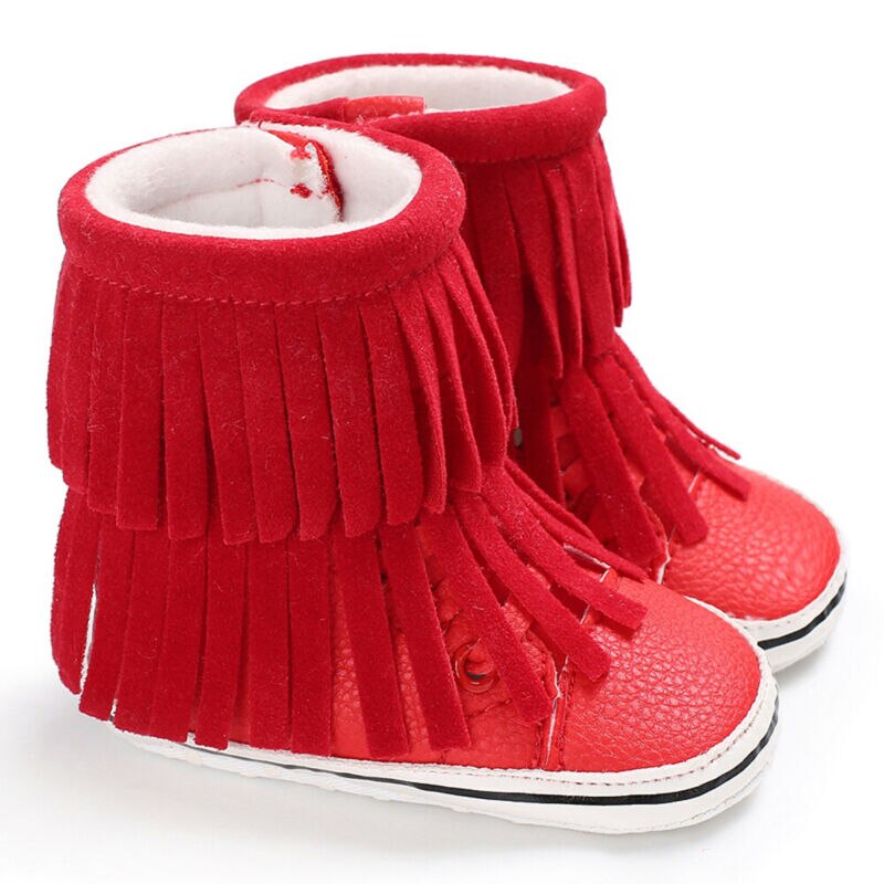 Baby Meisje Laarzen Pasgeboren Baby Meisje Snowboots Winter Kwastje Laarsjes Baby Peuter Schoenen 3-12M