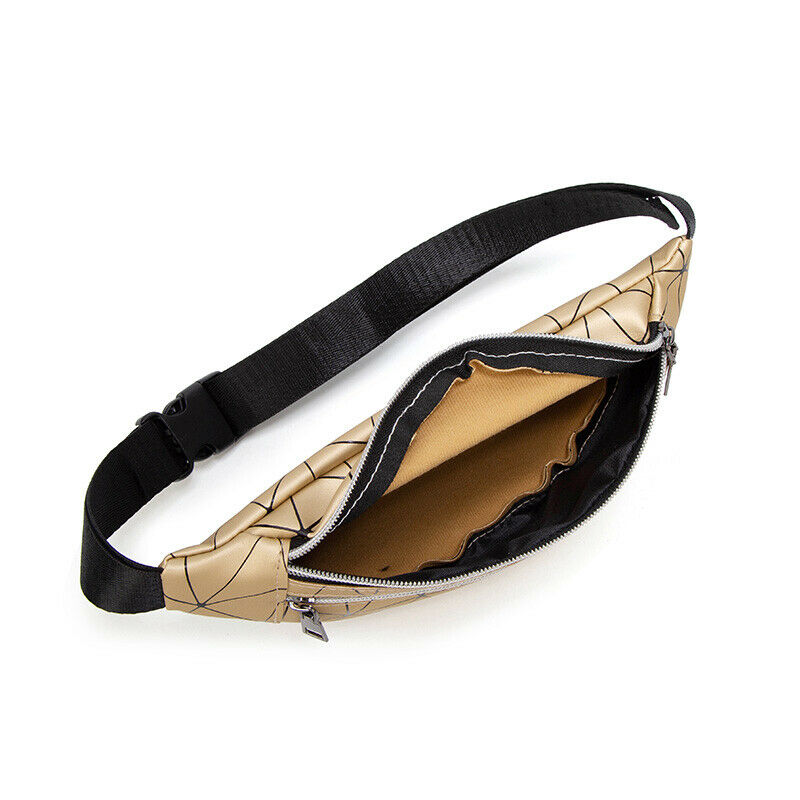 Women's Waist Bag PU Leather Waterproof Hip Hop Fanny Pack Outdoor Purse Belt Bag