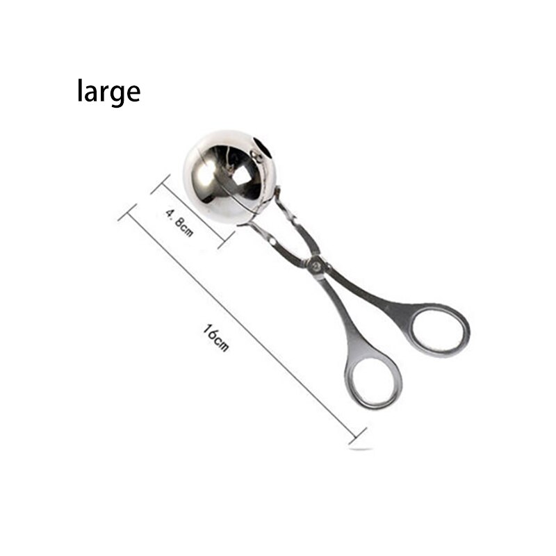 Stainless Steel Meatball Clip Convenient Kitchen Meatball Maker Rice Ball Fish Ball Making Mold Tool Kitchen Accessories: large