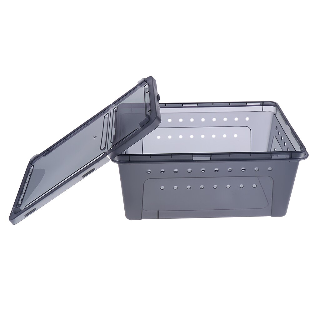 Transparent Plastic Box Insect Reptile Transport Breeding Feeding Basin Hamper