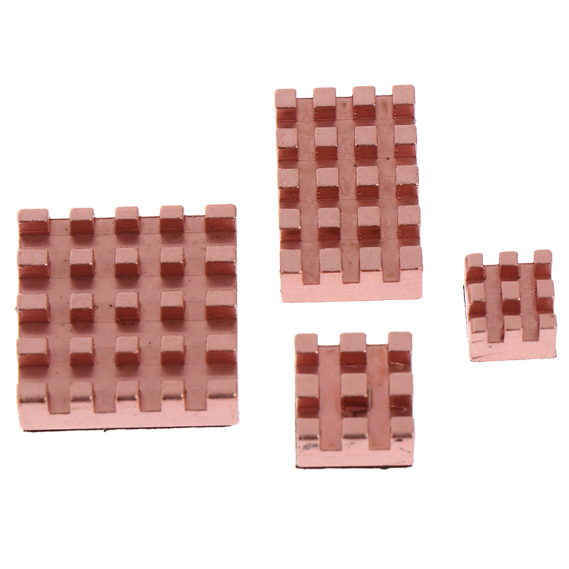 4 Stks/set Metalen Koperen Heatsink Passieve Cooling Pad Radiator Voor Raspberry Pi 4B