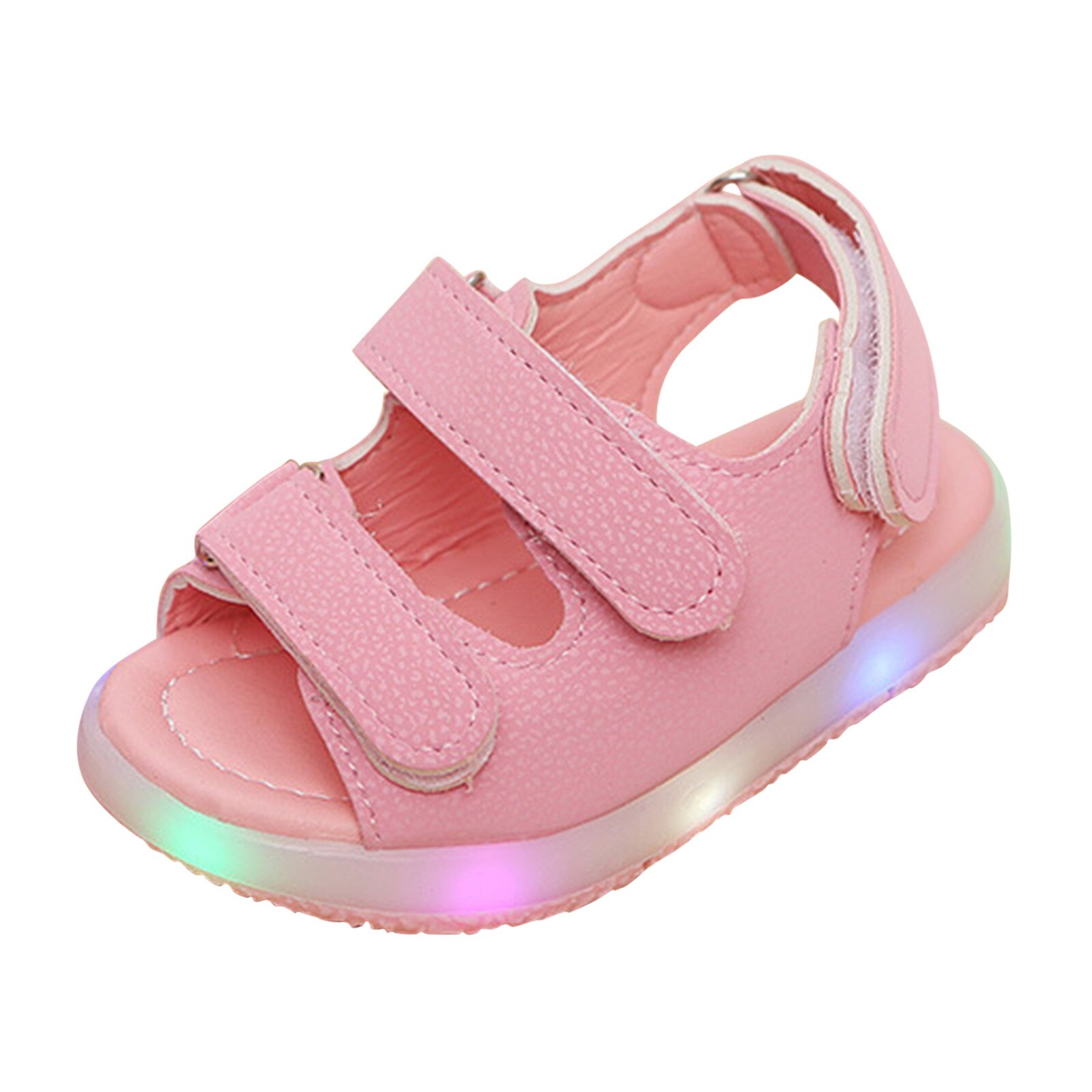 Children Led Light Luminous Sandals Casual Shoes Non-slip Soft Sole Baby Boys And Girls Beach Sneakers Sandals: Pink / 25