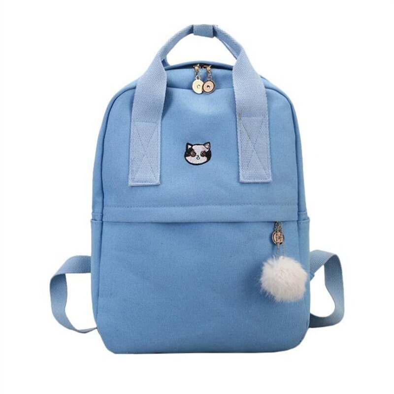 Women Teenager Backpack Boys Girls Marble Stone Print Backpack Rucksack Canvas Shoulder Bag School Backpack Mochila Feminina: Blue Canvas 2