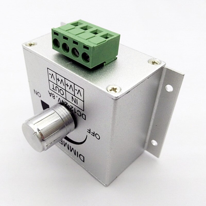 Regulador de intensidad LED 12V 8A PIR, Sensor, interruptor de luz, regulador de intensidad, controlador con brillo ajustable para 5050 3528, tira de un solo color