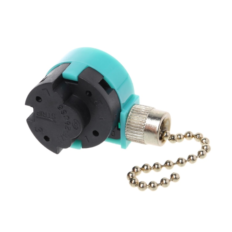 Interruptor de cremallera 3A/250V 6A/125V Control de cadena de tracción de 3 velocidades ventilador de níquel interruptor de pared No28