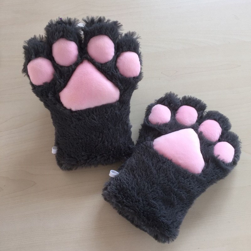 1 paar Katze Kätzchen Krallen Pfote Plüsch Handschuhe Lolita Zubehör Süße Cosplay 1 einstellen Rosa Schwarz Braun Grau Kätzchen Klaue süße Cosplay