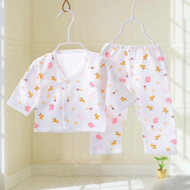 Pasgeboren Baby Leuke Pyjama Baby Katoenen Tops + Broek Jammies Kleding Set Puur Katoen Is Modieus En Comfortabel: 01