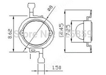 10 stks 3 w UV ultraviolet 395-400nm high power LED 3 watt paars Licht