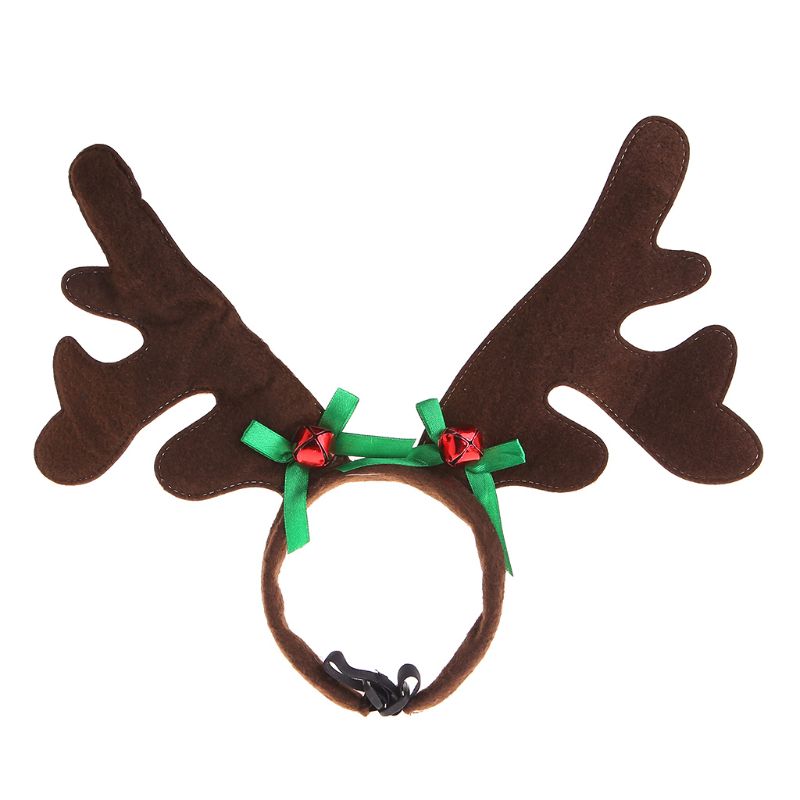Diadema de Mascota de Navidad, sombrero de cuerno de ciervo, disfraz de perro, cachorro, gato, disfraz de , productos para mascotas C42