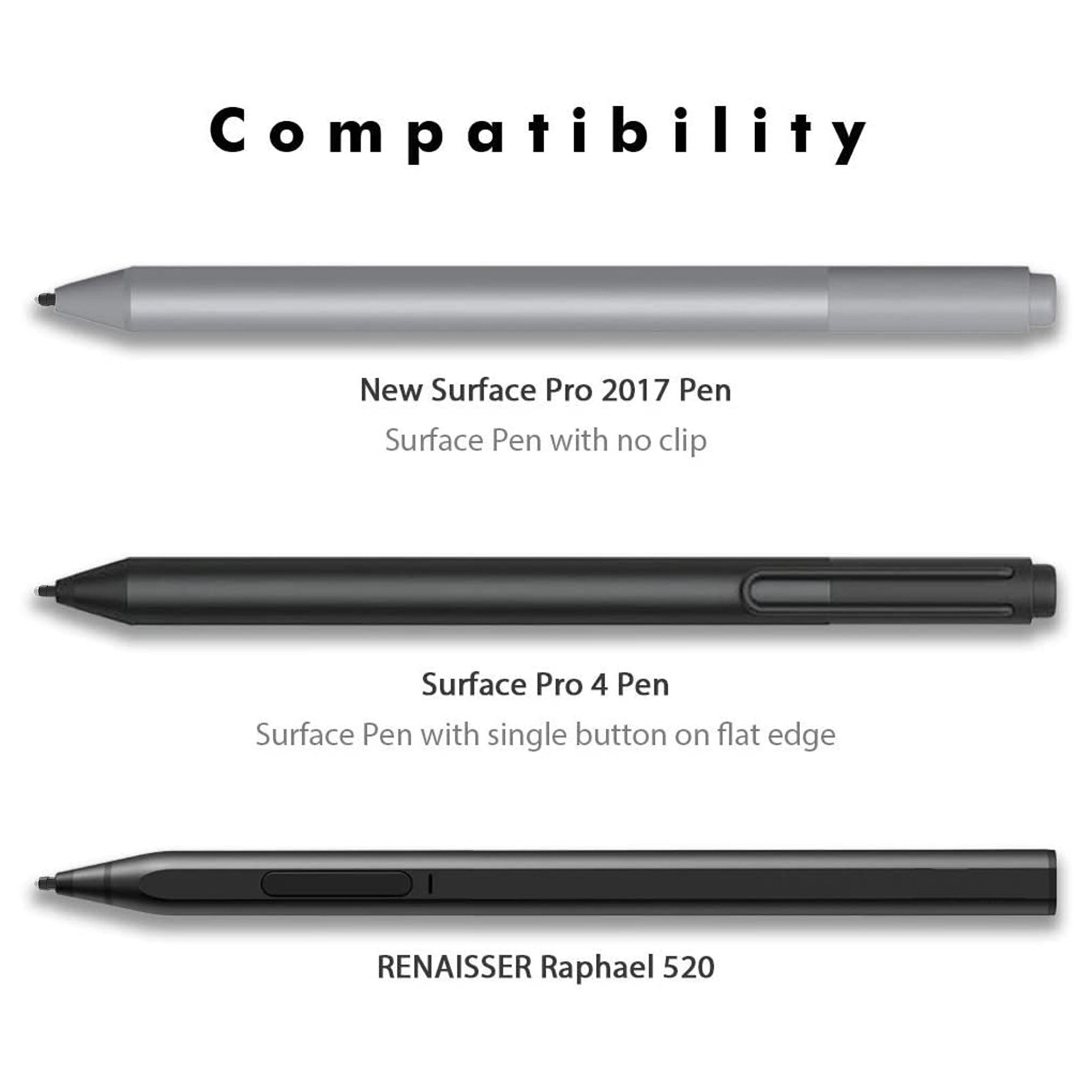 3PCS Surface Pen Tips Replacement For Surface Pro4/5/6/7 Book And For Surface Pro Pen Tablet Pen