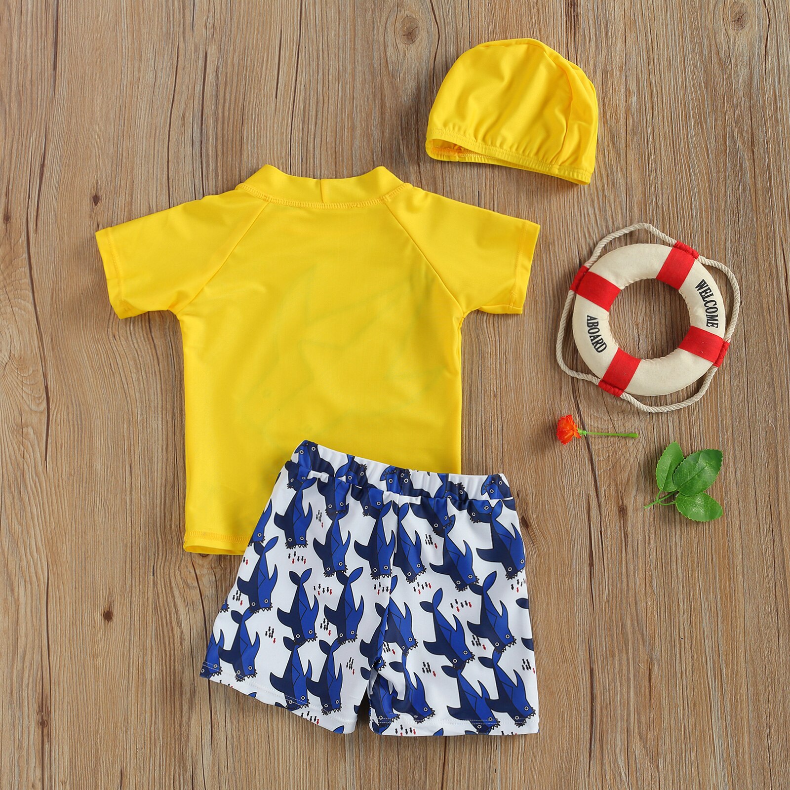 OXUBOAO Ensemble Short Été Garçon - T-shirt Manches Courtes + Short Texturé Confortable