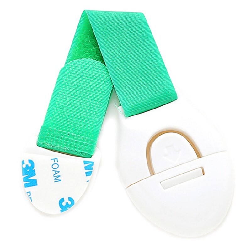 Cerradura de armario de seguridad para chico y bebé de 2 piezas, cerradura de bloqueo para cajones de chico s, Pestillos de rayas de plástico para refrigerador y puertas de taquillas: green