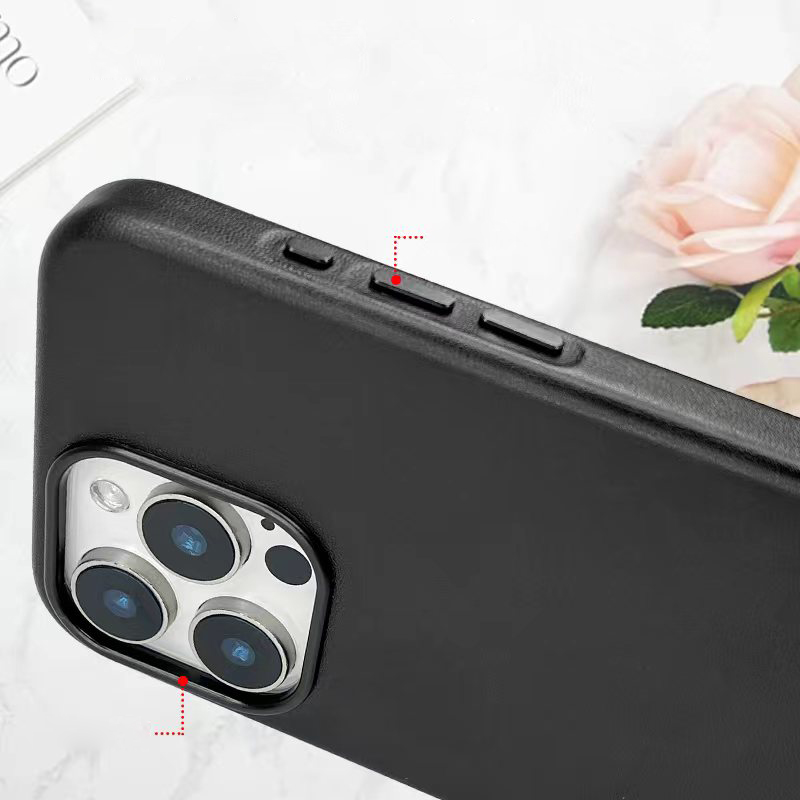 Funda magnética negra mate para iPhone 16 Pro Max 15 Plus 14 13 12 11 Magsafe Mag Safe 16Pro 16Plus 15Pro accesorios de cubierta de teléfono