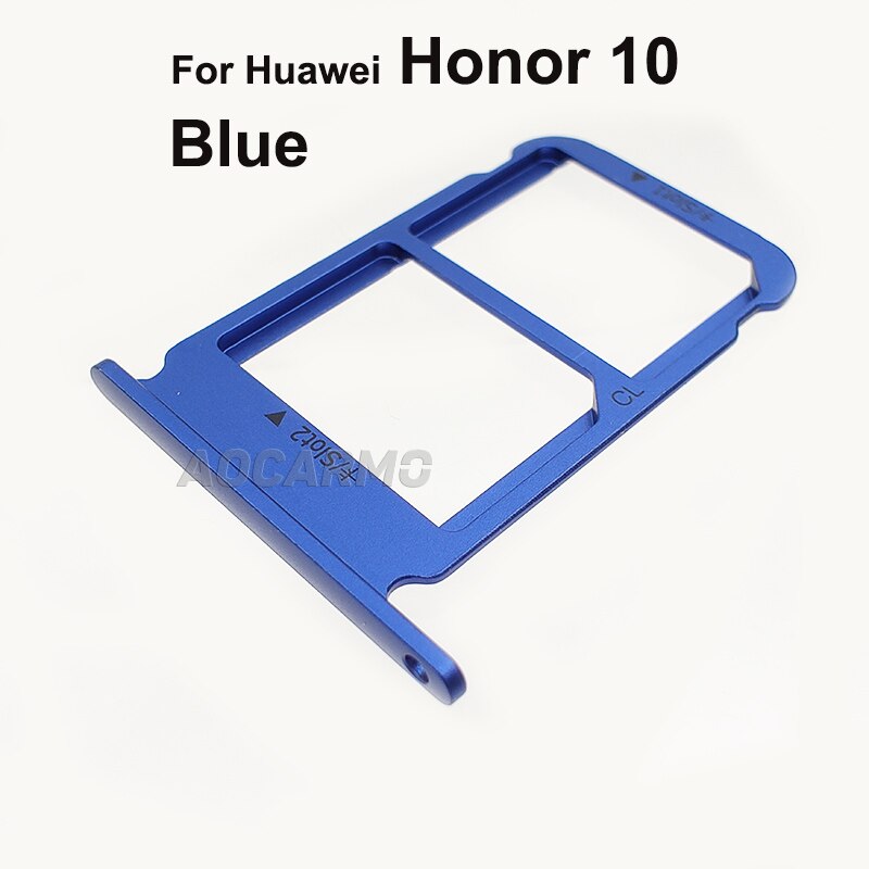 Aocarmo Für Huawei Honor 10 COL-AL10 Honor10 Schwarz/Grau/Blau/Lila SD MicroSD Halter Nano Sim Karte tray Slot