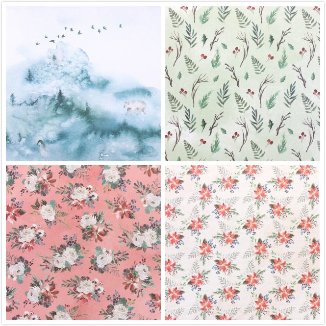 KSCRAFT 12 Sheets Happy Scrapbooking Pads Paper Origami Art Background Paper Card Making DIY Scrapbook Paper Craft