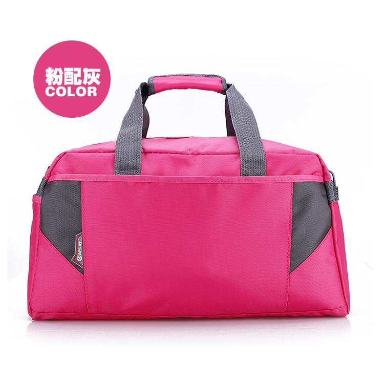 Waterdichte Sporttas Vrouwen Gym Tassen Nylon outdoor tas Mannen Nylon Materiaal Sport Draagbare Tassen: pink gray