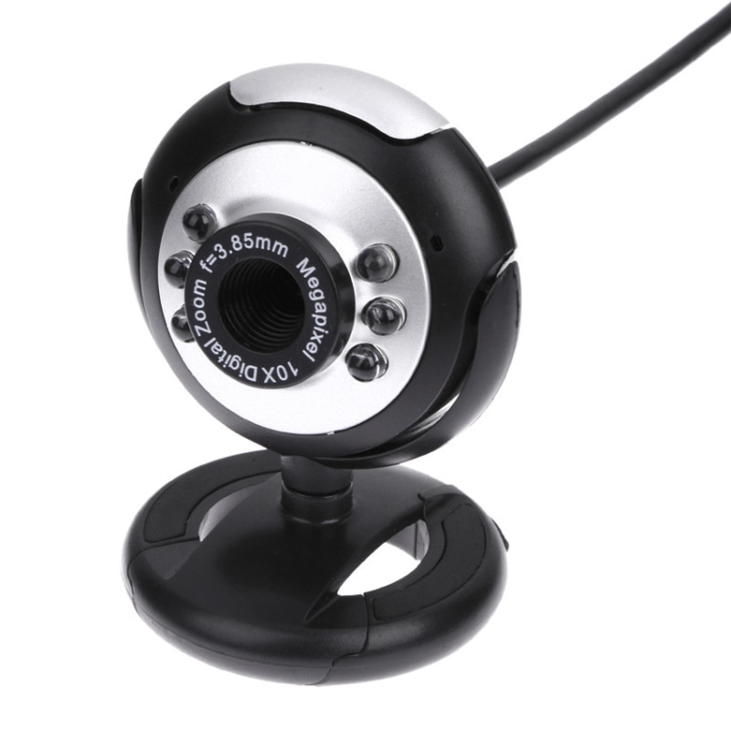 480P Webcam Cmos Computer Camera Usb 2.0 50.0M 6 Led Webcam 3 Mega Webcam 6 Led Miniconnector Webcamera met Microfoon Voor Pc Laptop