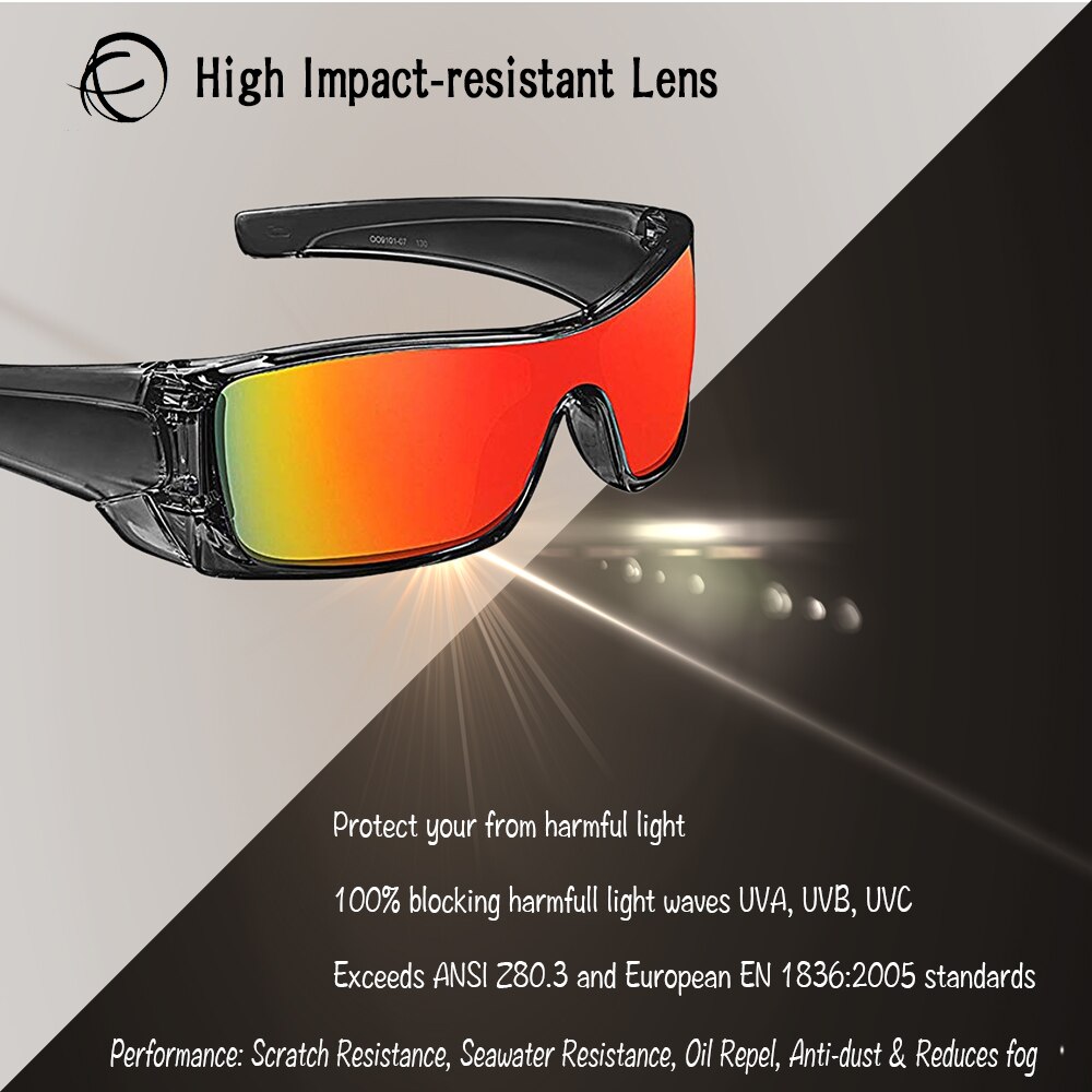 Verres de rechange yunux elite en polycarbonate pour lunettes de soleil oakley holbrook  oo9102 (verres compatibles uniquement) - avec emballage de vente au détail