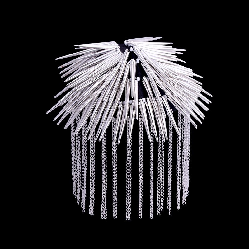 Épaulette en cristal strass, Punk Rivet glands épaule bras Badge broche