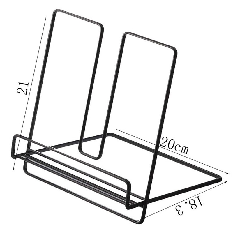 Enkla smidesjärn skrivbord förvaringsställ hylla fil tidning förvaring box office rack smycken