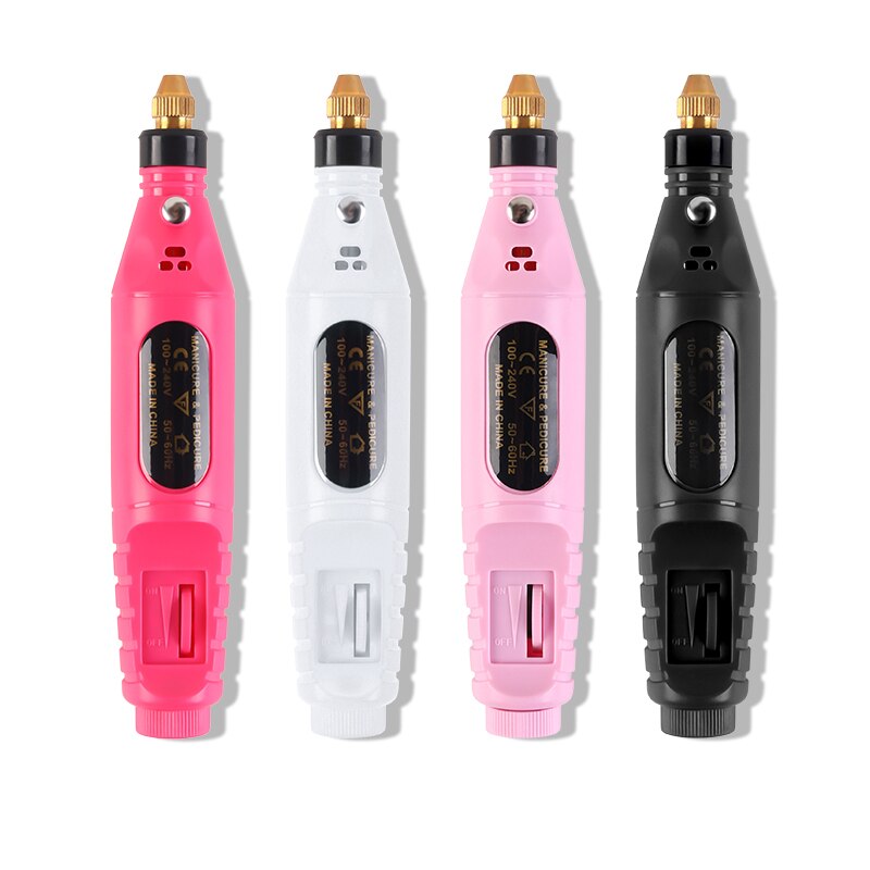 1 Juego de pulidora eléctrica de uñas, máquina de manicura, juego de taladro de pedicura, lima de uñas de cerámica, herramientas de equipo de taladro de uñas