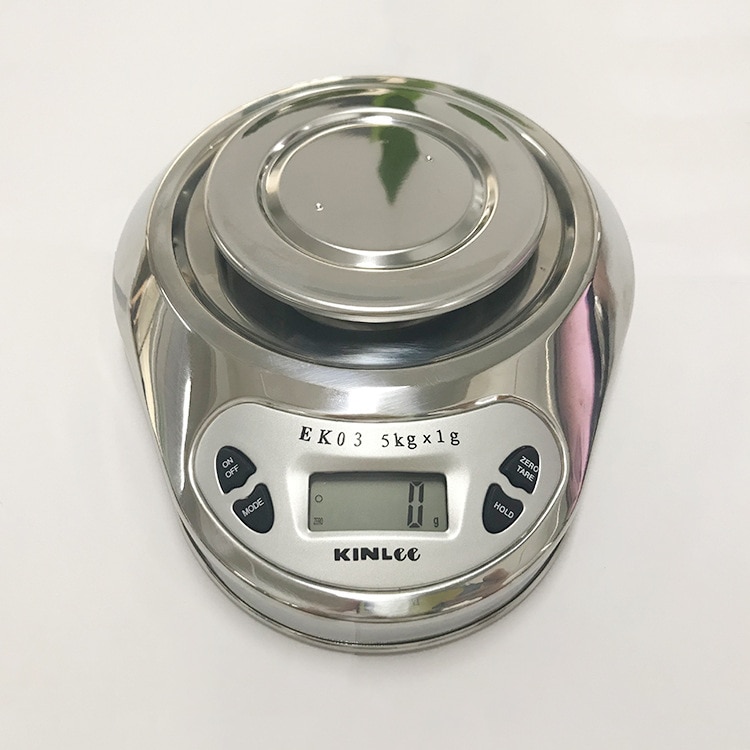 electronic stainless steel kitchen scale weight 5kg/1g electronic portable stainless steel bowl scale baking scale