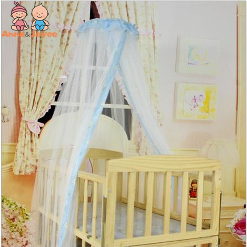 Doublure de lit pour bébé, filet anti-moustiques, dôme, Style palais, pour berceau, TRQ1257