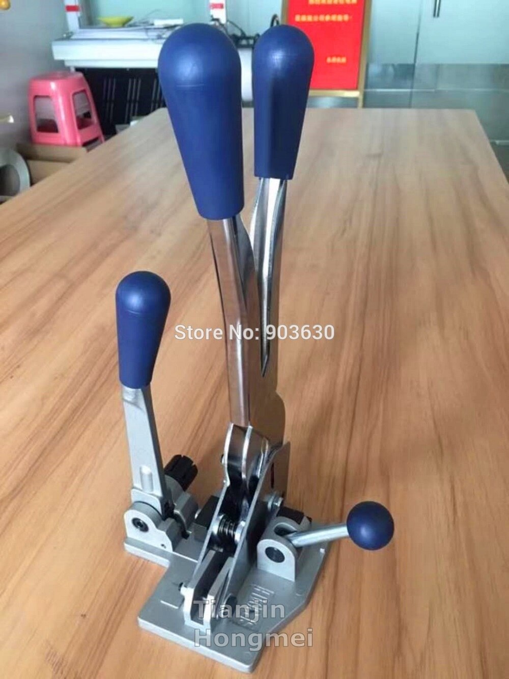 Multifunction Strapping Tool 3-in-1 Sealer Tensioner Cutter,Manual Banding Tool, Efficient Poly Strapping Tool for 1/2&quot; Width