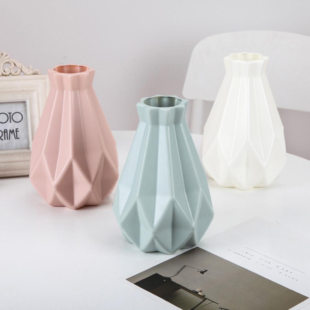 Kunststoff Vase zerschmettern-nachweisen Blumentopf Vase Moderne Studie Flur Hochzeit Dekor Blumentopf Einfache Einzigartige Vase für dekorieren