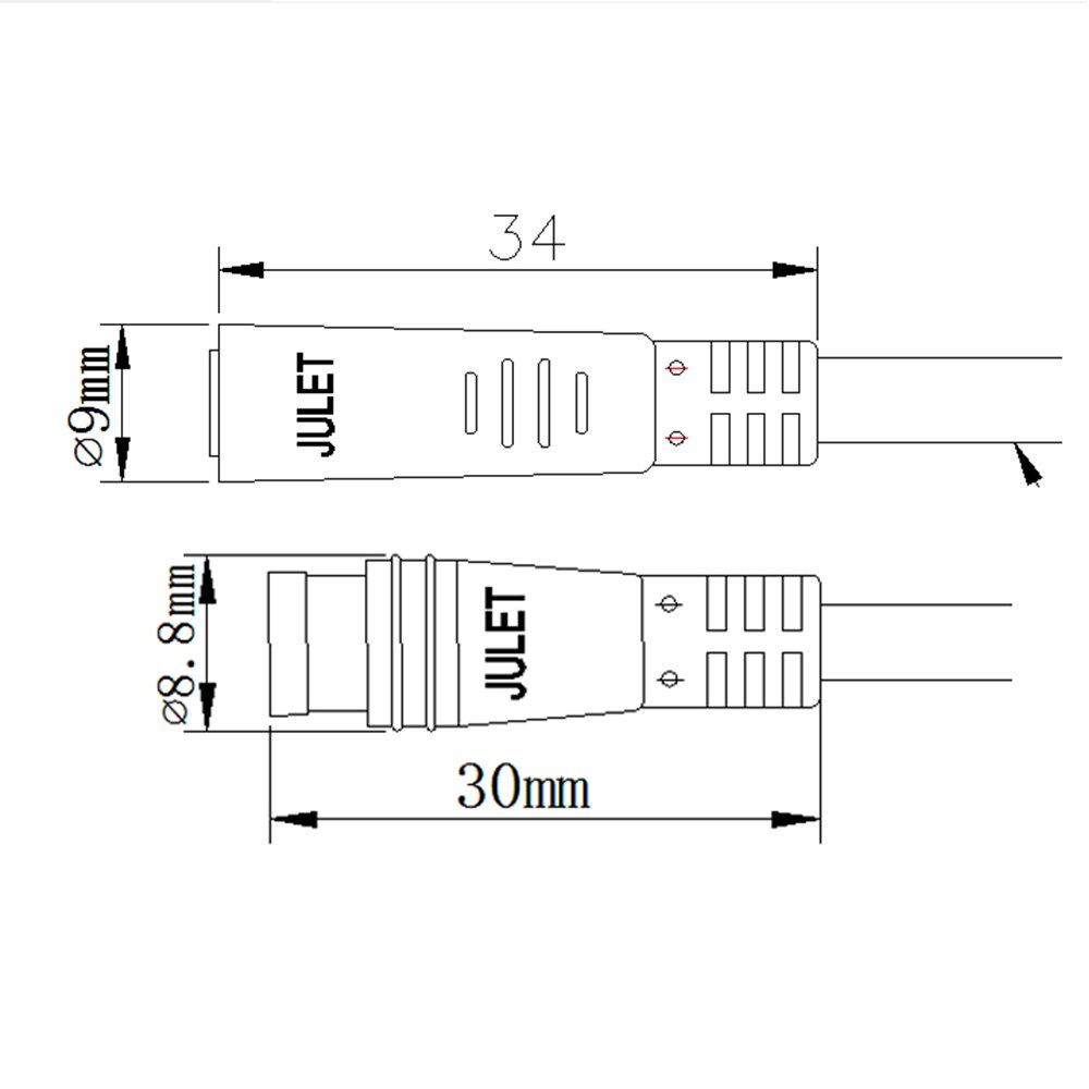 RICETOO Julet 2/3/4/5 Pin Conversion Line Waterproof Extension Cable Wire for Throttle Display Ebrake Light Ebike Parts