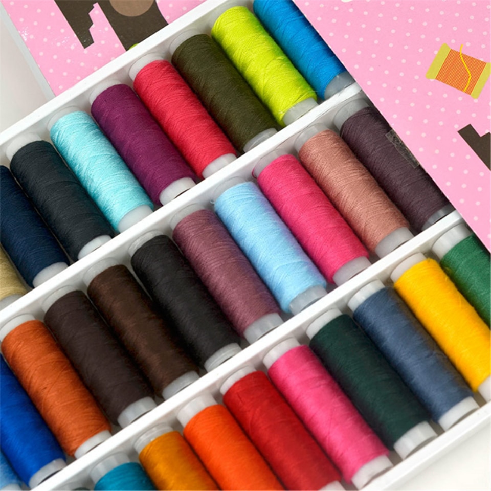 39 Color Handmade Sewing Thread Home Embroidery Sewing Machine Line Box Durable Sturdy Hand Stitching
