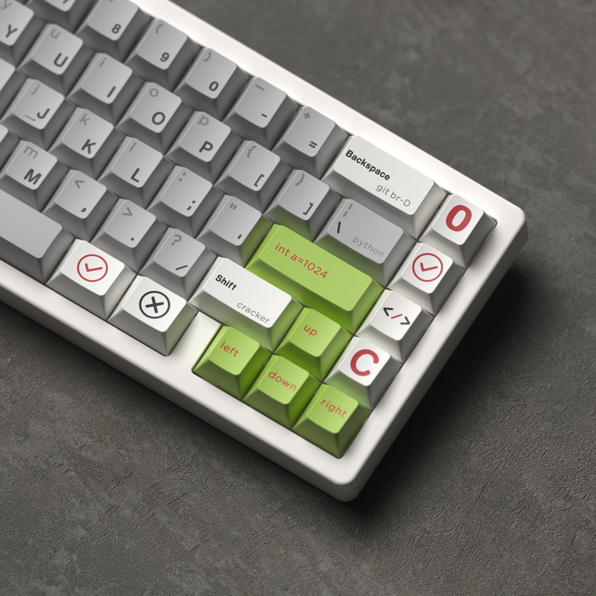 JKDK The programmer Keycap Cherry Profile PBT Dye Subbed Key Caps For Mechanical Keyboard With MX Switch