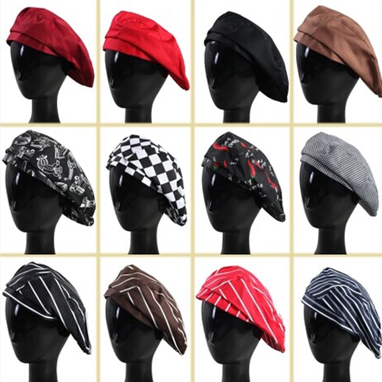 Chef's Fittings Western Restaurant Golf Cap Chef, Hat Progressive Beret Hat Restaurant Multicolor Kitchen Accessories J192