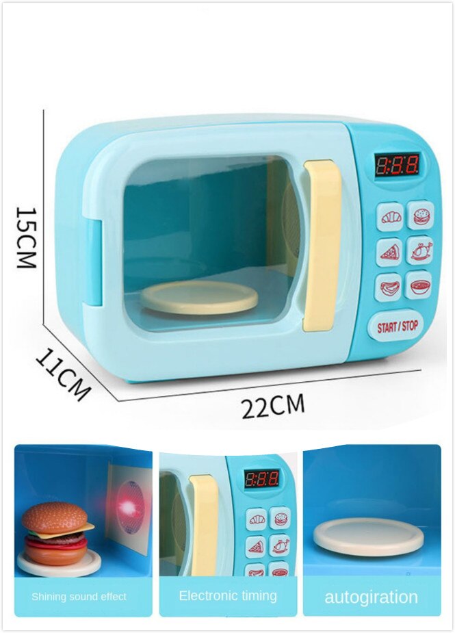 Cucina Giocattolo del capretto di Simulazione Forno A Microonde Giocattoli Educativi mini Cucina Cibo Giochi Di Imitazione di Taglio di Ruolo Delle Ragazze Giocattoli