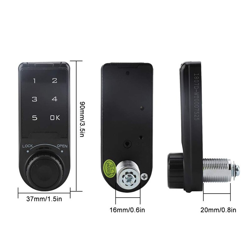 Electronic Cabinet Lock Contact Keypad Password Access Lock Digital Security Cabinet Coded Locker for Access Control System